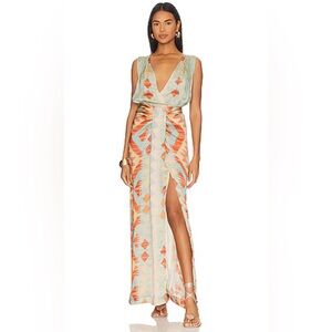 Mes Demoiselles Talia Dress in Blue Orange